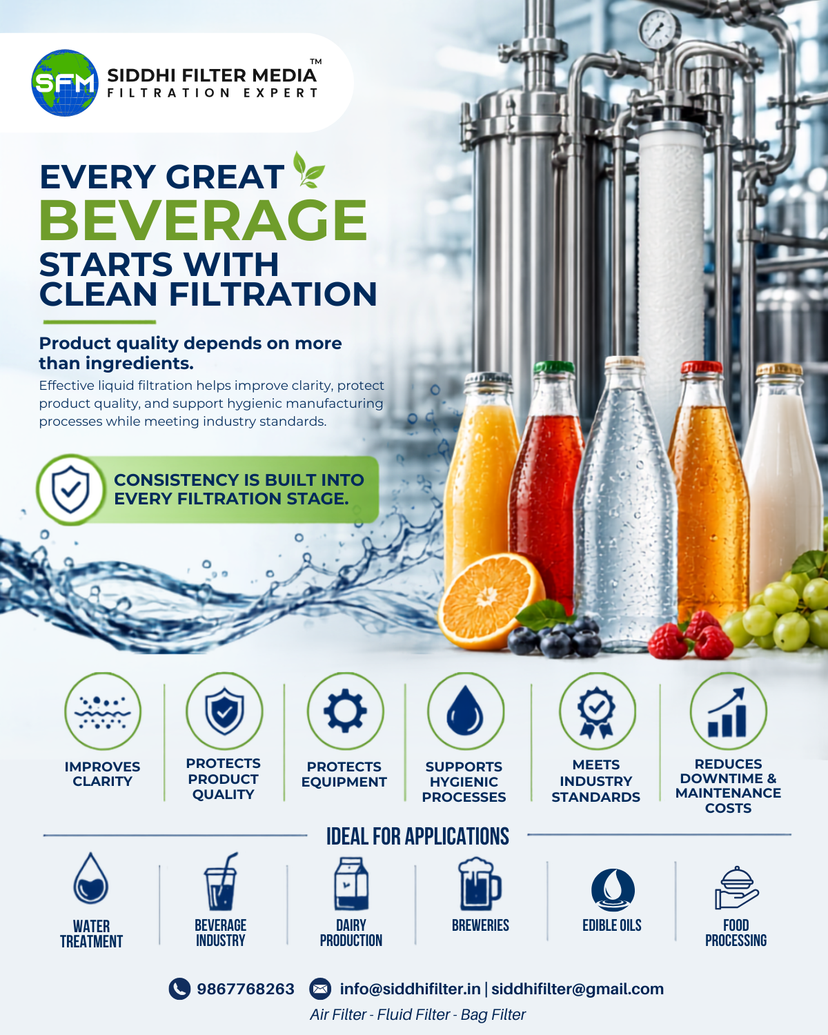 Every Great Beverage Starts with Clean Filtration.